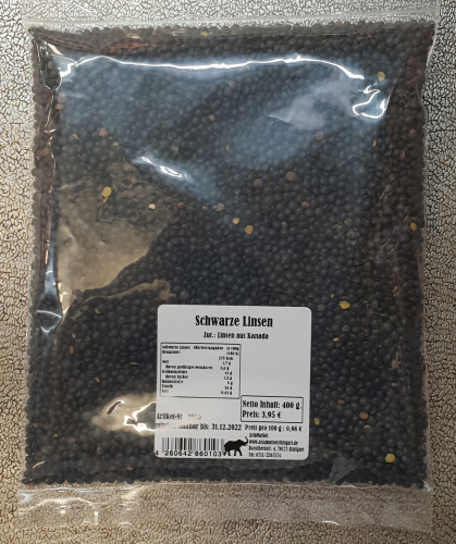 Schwarze Linsen, 400g, Kanada