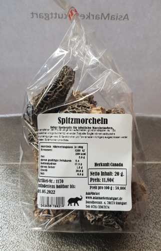 Spitzmorcheln ganz, 20g, Kanada