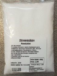 Zitronensure, 100g, Deutschland