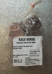 Kala Namak schwarzes Salz Brocken, 250g, Indien