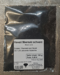 Hawaii Meersalz schwarz, 100g, Hawai