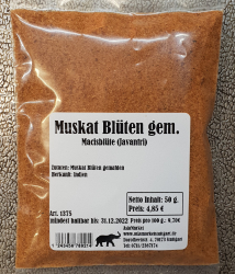 Muskatblten gemahlen, 30g, Indien