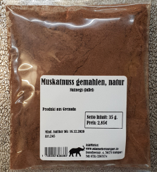 Muskatnuss gemahlen, 35g, Grenada