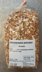 Zitronenschale BIO geschnitten, 200g, Spanien